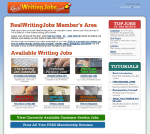 real writing jobs review - members area